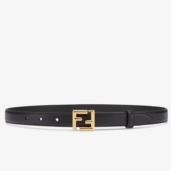 Fendi Black leather FF Belt 65cm - Picture 1 of 12